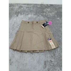 French Toast Girls School Uniform Khaki Pleated‎ Skirt Skort Size 8 Beige NWT